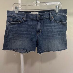 Principle Denim Innovators Dark Wash mid rise Pathfinder Cut Off Shorts Size 30